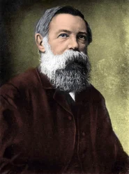 Retrato de Friedrich Engels (1820-1895), teórico socialista e político alemão.