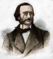 Retrato de Jacques Offenbach (1819-1880), compositor alemão, francês naturalizado.