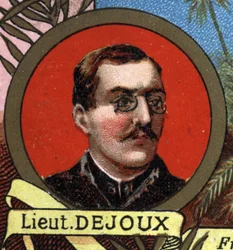 retrato de LITTER DEJOUX encarregado de uma missão geográfica a Madagascar em 1897.