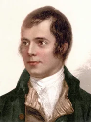 retrato de Robert Burns. Poeta escocês (1759 a 1796).