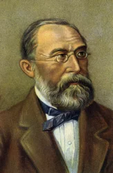 Retrato de Rudolf Virchow, médico e político alemão.