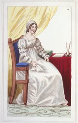 retrato de Sophie Cottin (1770-1807) escritora francesa. Gravura de 1830.