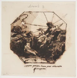 Desenho, Ceres pede a Júpiter o regresso de Proserpina, 1812