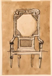 Desenho, Cadeira, 1780-1790