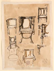 Desenho, Cadeiras, 1780-1790