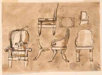 Desenho, Cadeiras, 1780-90