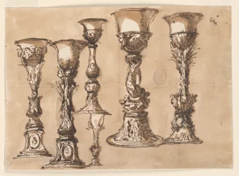 Desenho, Desenhos de cálices, finais do século XVIII