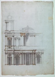 Desenho, Fachada de Igreja, século XVIII