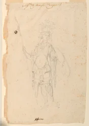 Desenho, Desenho de figurinos: África para um Ballet, ca. 1720
