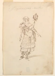 Desenho, Desenho de Figurinos: Valor e Música para um Ballet, ca. 1720
