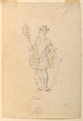 Desenho, Desenho de figurinos: Valor para um Ballet, ca. 1720