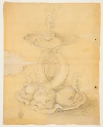 Desenho, Projeto para um centro de mesa, 1630-60