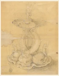Desenho, Projeto para um centro de mesa, 1630-60