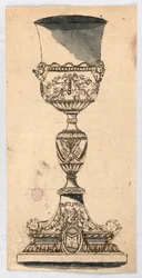 Desenho, Desenho para um cálice, século XVII-XIX
