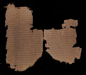 Lucas 13.29-35 e 14.1-10. Parte do Papiro 45 na Biblioteca Chester Beatty
