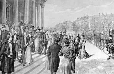 Um grande casamento na Madeleine em Paris.