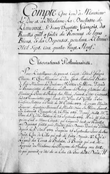 Livro de contas do ano 1789 de propriedade do Duque de Rochefoucauld Liancourt.
