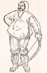 Um esquimó - a partir de um desenho a aguarela de John White