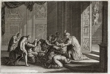 Bíblia de Royaumont, Velho Testamento: José é reconhecido pelos seus irmãos. Ilustração de 1811.