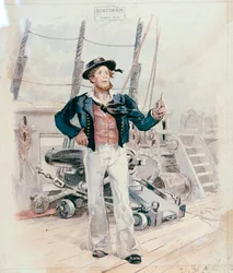Contramestre, c.1820 (litografia a cores)