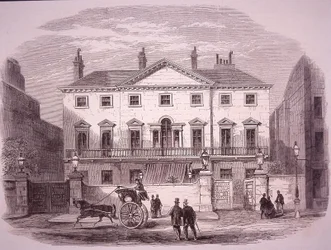 Casa de Cambridge em Piccadilly em 1860, casa do senhor Palmerston PM