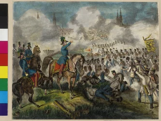 Captura de Raab em 28. junho de 1849 pelas tropas imperiais