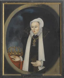 Catherine Stenbock, reine de Suede - Retrato de Catherine Stenbock (1535-1621), Rainha da Suécia, Anónima . Óleo sobre tela. Dimensão : 100x80 cm. Nationalmuseum Estocolmo