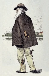 Charles Darwin (1809 - 1882), naturalista inglês com esquilos.