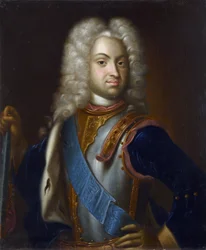 Charles Frederic de Holstein Gottorp - Retrato do Duque Charles Frederick de Holstein-Gottorp (1700-1739), Anônimo. Óleo sobre tela, Último quarto do 18º cen., Museu Estadual de Arquitetura, História e Arte, Vladimir