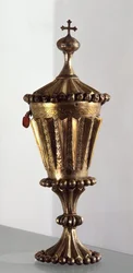 Ciborium dourado prateado