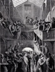 Constantinopla: a bolsa de valores no subúrbio de Galata em 1878.