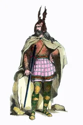 Traje de um cozinheiro gaulês sob o domínio romano