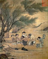 Médico do país aplicando uma cura dolorosa de moxabustão (terapia médica tradicional chinesa que utiliza