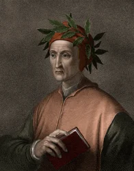 Dante Alighieri 1265-1321 - gravura - século XIX