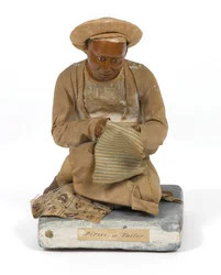 Dirzee, ou alfaiate, figura de terracota, Índia, c.1880 (estatuetas)
