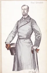 Gravura de Paul Deroulede (1846-1914), escritor e político francês fundador de Boulangisme, que fundou a Liga dos Patriotas.