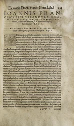 Exame vanitatis doctrinae gentium et veritatis christianae disciplinae de Pico della Mirandola (impressão)