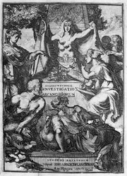 Falso título da obra "Investigato Arcanorum" do comerciante e estudioso holandês Antoine van Leeuwenhoek (ou Leeuvenhoek Leeuwenhoeck) (ou Antoni ou Anthonie) (1632-1723) 1722.