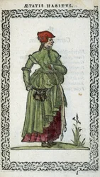 Femme Flemish - em "Habits et effigies" de Jean Sulperius