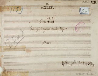 Primeira página de Mithridate, Rei da Pont, ópera de Mozart (1770)