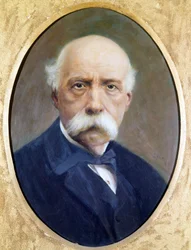 Francesco Crispi (1819 - 1901), político italiano. Pintura de G. Perez. Musee du Risorgimento, em Roma.