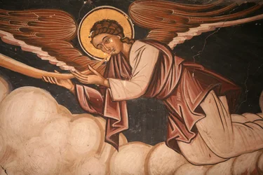 Fresco na igreja do mosteiro de Koutloumousiou, Monte Athos, Grécia, 2006 (foto)