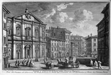 Da Igreja de São Luís dos Franceses (Chiesa di San Luigi della nazione francese), em Roma. Fim do século XVIII.