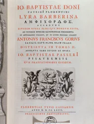 Frontispício de The Lyra Barberina (gravura