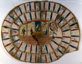 O jogo do ganso do século XVIII.