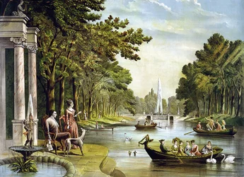 General La Fayette (Lafayette) (1757 - 1834) em sua residência de verão.