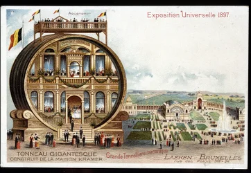 Barril Gigantesco - Maison Kramer - Exposição Mundial de 1897 em Bruxelas.