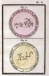 Grimoire do Papa Honório costumava convocar demónios. Ed. de 1760.