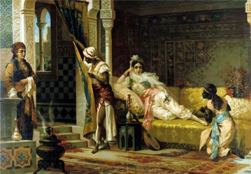 Harem. Cromolitografia do século XIX.