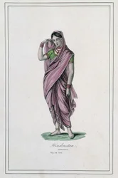 Hindustan: donzela - em "Album des voyages" (Álbum de Viagens)